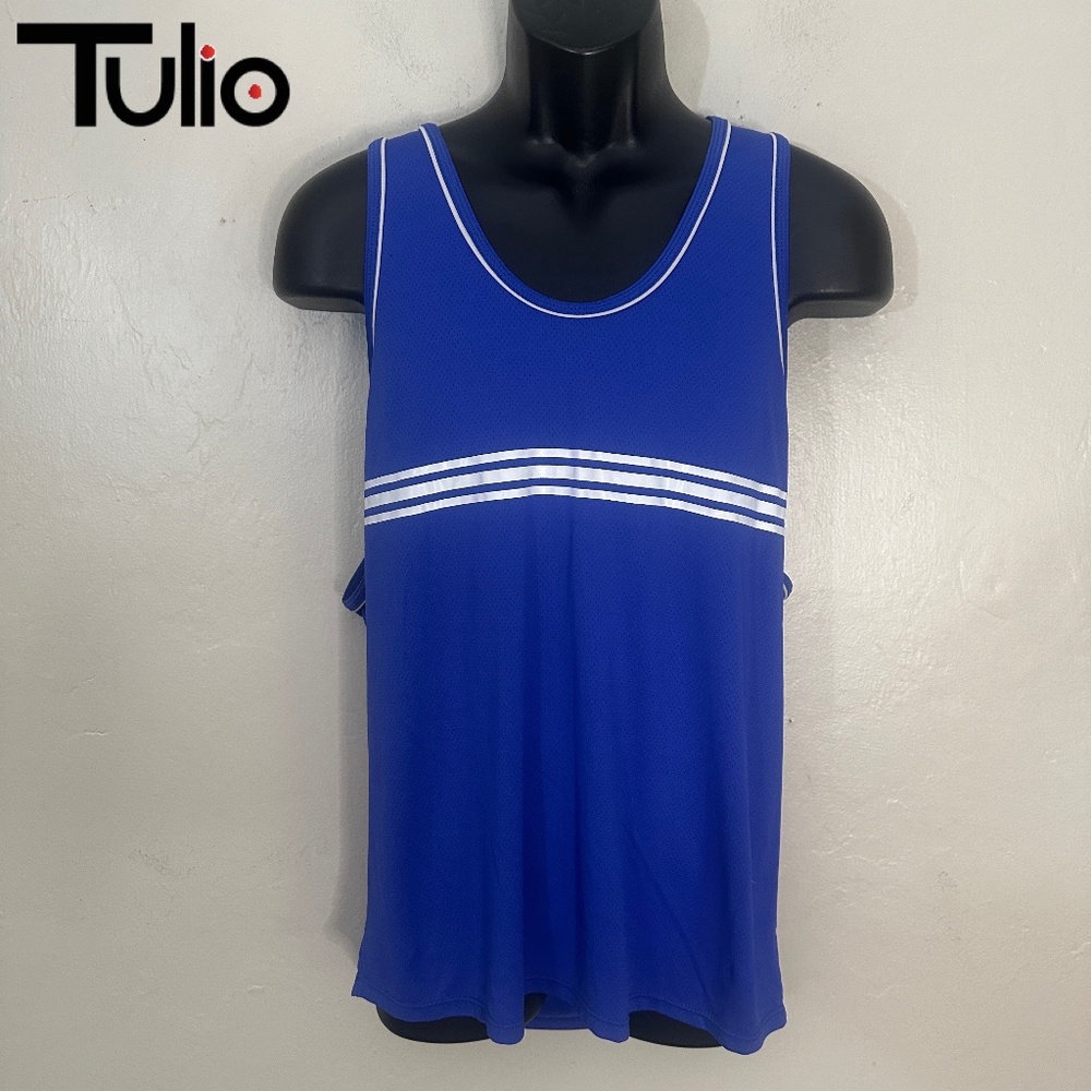 Tulio Tank Top Large Gently worn 100% polyamide pinpoint mesh 21" armpit s